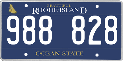 RI license plate 988828