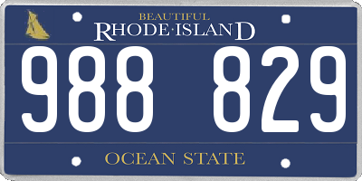 RI license plate 988829