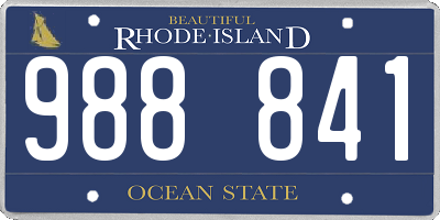 RI license plate 988841