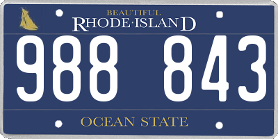 RI license plate 988843