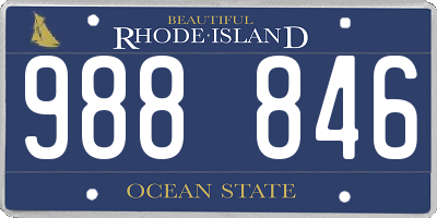 RI license plate 988846