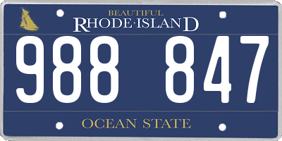 RI license plate 988847