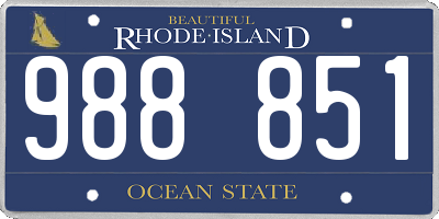 RI license plate 988851