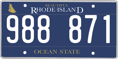 RI license plate 988871