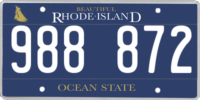 RI license plate 988872