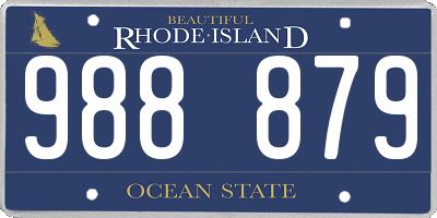 RI license plate 988879