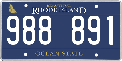 RI license plate 988891