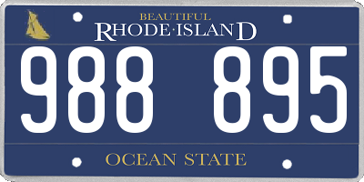 RI license plate 988895