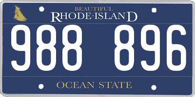 RI license plate 988896