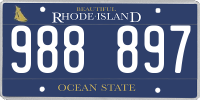 RI license plate 988897