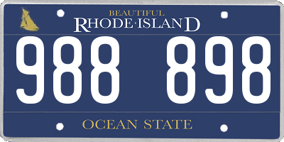 RI license plate 988898