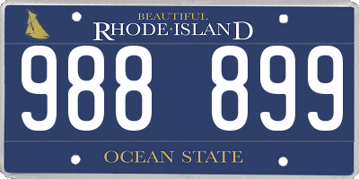 RI license plate 988899