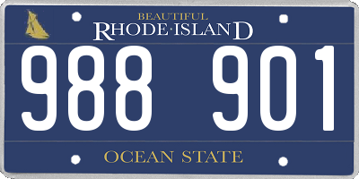 RI license plate 988901