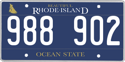 RI license plate 988902