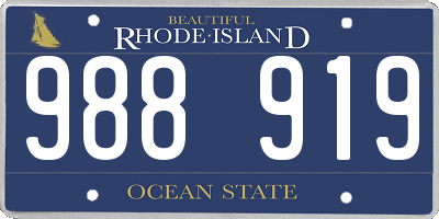 RI license plate 988919