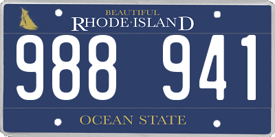 RI license plate 988941