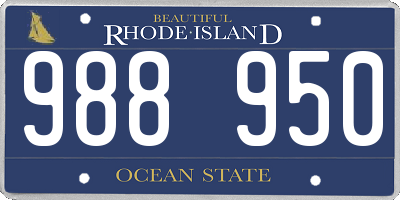 RI license plate 988950