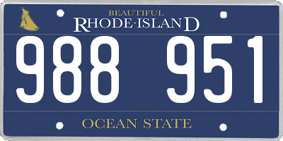 RI license plate 988951