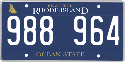 RI license plate 988964