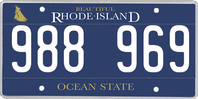 RI license plate 988969