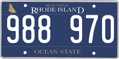 RI license plate 988970