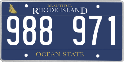 RI license plate 988971