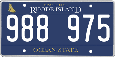 RI license plate 988975