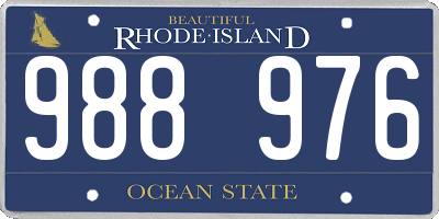 RI license plate 988976