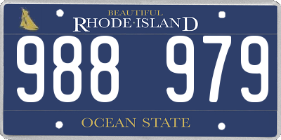 RI license plate 988979