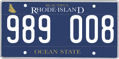 RI license plate 989008