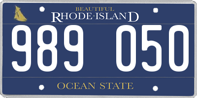 RI license plate 989050