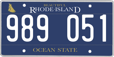 RI license plate 989051