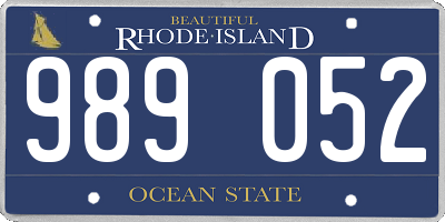 RI license plate 989052