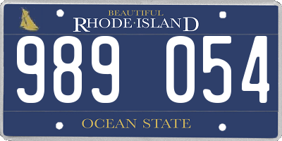 RI license plate 989054