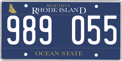 RI license plate 989055