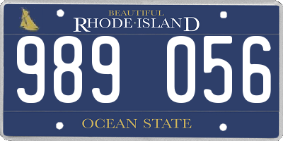 RI license plate 989056