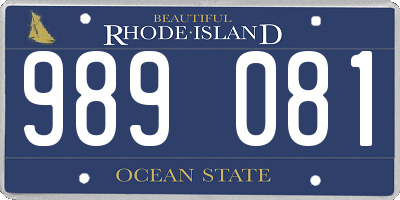 RI license plate 989081