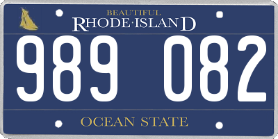 RI license plate 989082