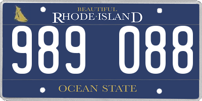 RI license plate 989088