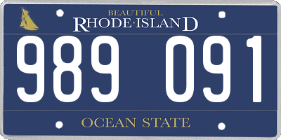 RI license plate 989091