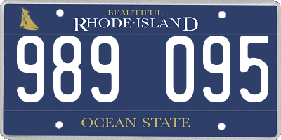 RI license plate 989095