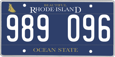 RI license plate 989096