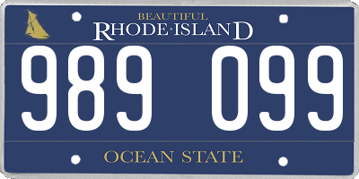 RI license plate 989099