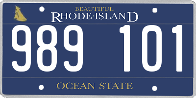 RI license plate 989101