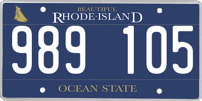 RI license plate 989105