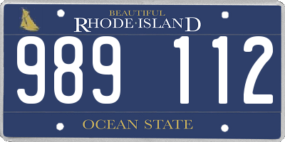 RI license plate 989112