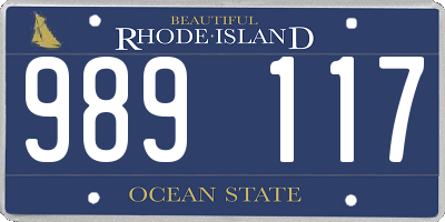 RI license plate 989117