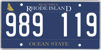 RI license plate 989119