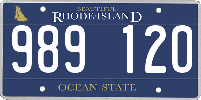 RI license plate 989120