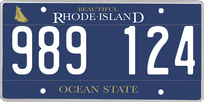 RI license plate 989124